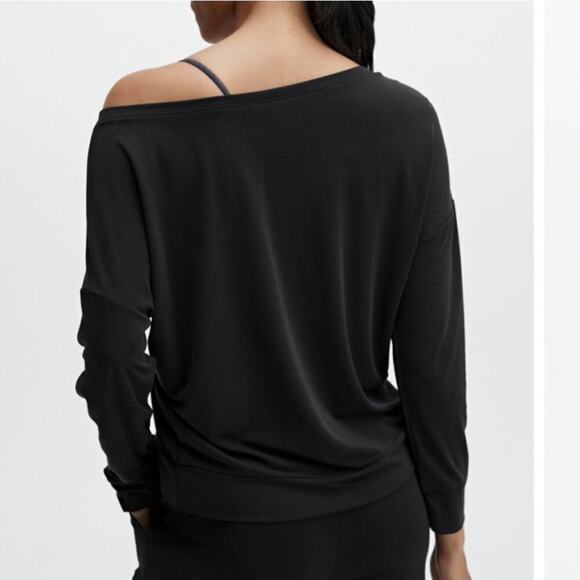 Fabletics Sleek Knit Boat Neck Pullover Size S black - Picture 3 of 8